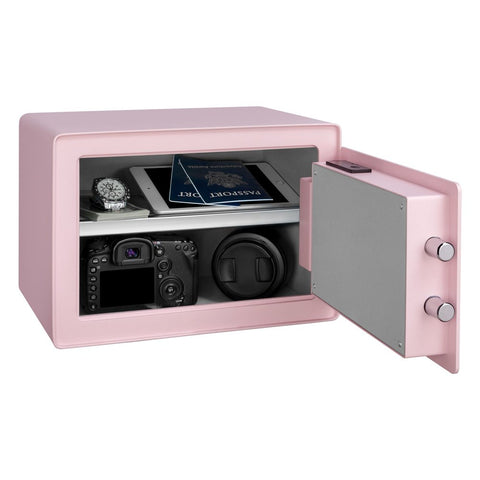 Pen + Gear Safes 0.57 CF with Electronic Lock, Backup Key,1 Shelf, Carpeted Interior, Pink