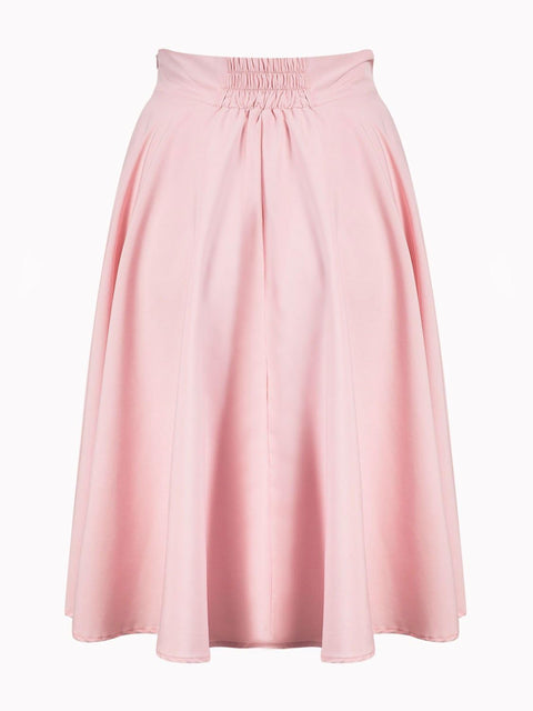 Choies Women'S Pink/Blackblue/White Solid High Waist Trumpet Midi Skirt (10 Colors)