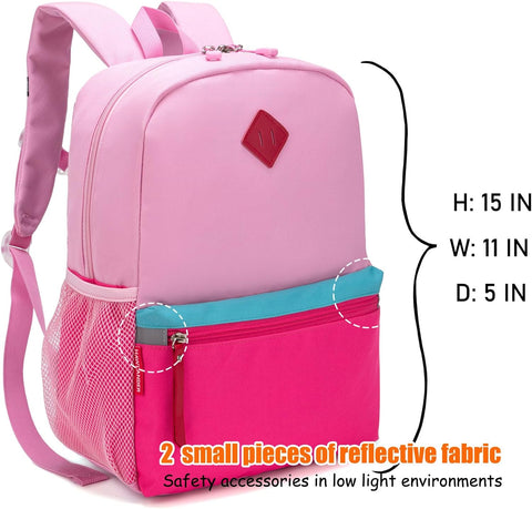 Preschool Backpack for Toddler Girls, Kids School Bag, Ages 3 to 7 Years Old, Small, Pink