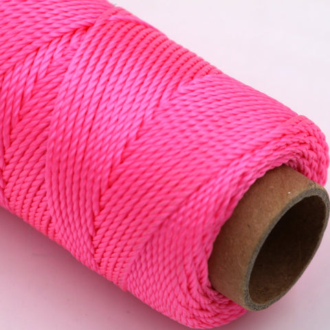 225 Feet Twisted Polypropylene Mason Line Rope, Pink- Twine for Fishing, Boating, Masonry, Crafting, Gardening, Marking and DIY