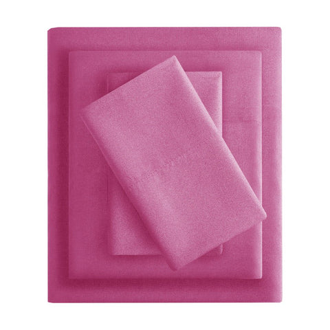 Microfiber Sheet Set , Full, Pink