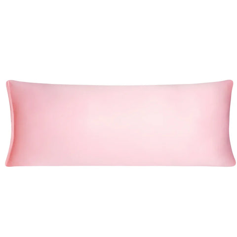 Zippered Silky Satin Body Pillowcase, 21" X 54", Pink