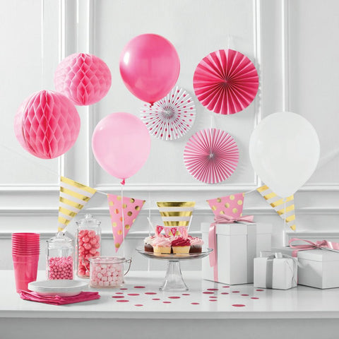 Girl Baby Shower 36-Piece Decorations Kit, Pink & Gold