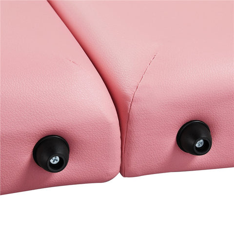 Portable Massage Table Salon Bed with Backrest/Headrest/Armrest/Hand Pallet Pink