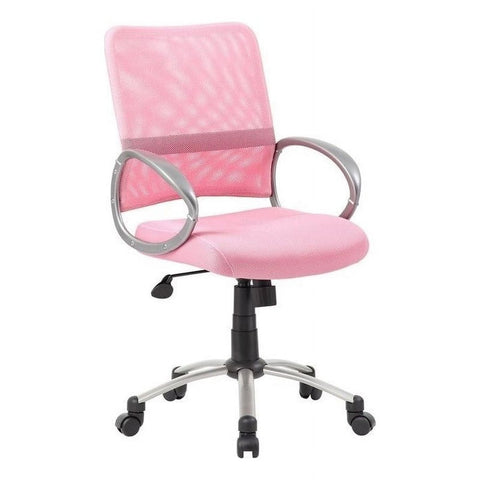 Office & Home B6416-PK Transitional Adjustable Breathable Task Chair, Pink