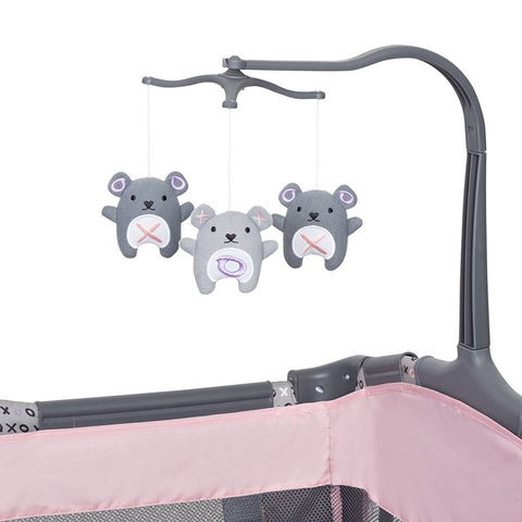 Portable Infant Trend-E Nursery Center with Toy Mobile and Bassinet, Starlight Pink