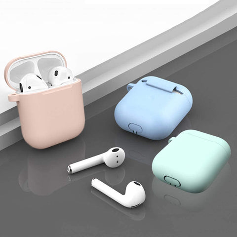 Compatible Airpods Case Cover Silicone Protective Skin for Apple Airpod Case 2Nd &1St Generation (2 Pack) (Pink-Turquoise)