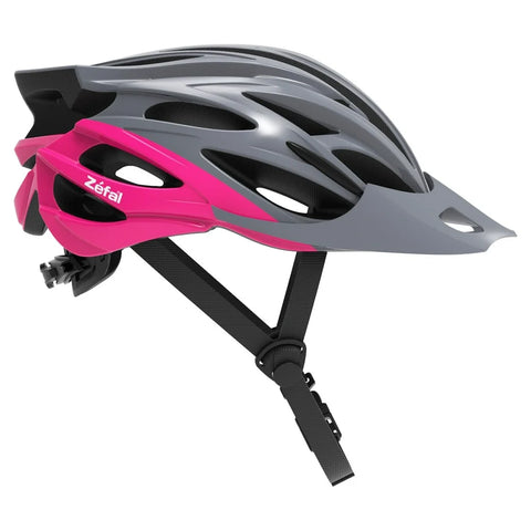 Women'S Pro Gray Pink Bike Helmet (Universal Dial, 24 Large Vents, Ages 14+)