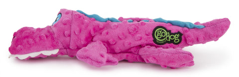 ® Gators™ with Chew Guard Technology™ Durable Plush Squeaker Dog Toy, Pink, Large