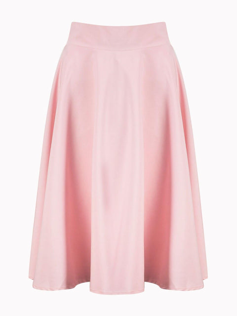 Choies Women'S Pink/Blackblue/White Solid High Waist Trumpet Midi Skirt (10 Colors)