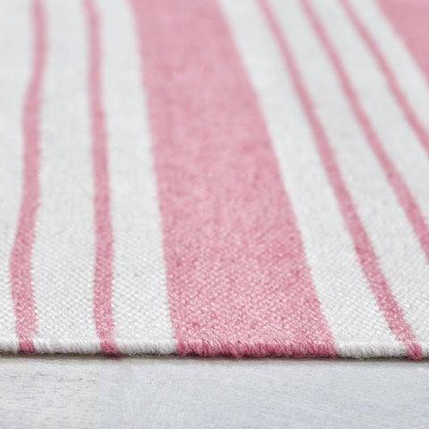 Pink Stripe Layering Rug, 36" X 50"