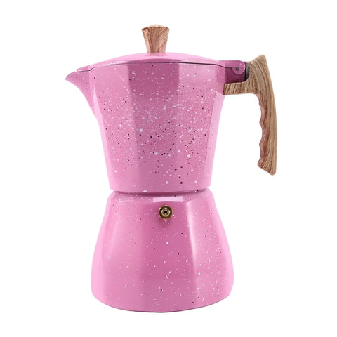 Latte Mocha Coffee Maker Italian Moka Espresso Cafeteira Percolator Pot Stovetop Coffee Maker 300Ml Pink