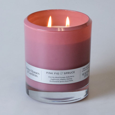 Pink Fig & Spruce 12Oz Scented 2-Wick Candle