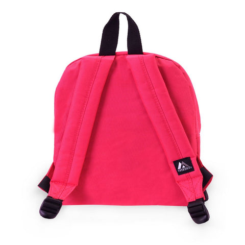 13" Junior Backpack, Hot Pink/Black All Ages, Unisex 10452-HPK/BK, Carrier and Shoulder Book Bag for School, Work, Sports, and Travel