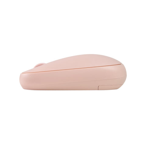 Slim Wireless 3-Button Computer Mouse, Bluetooth and Nano USB Receiver, 1600 DPI, Pink