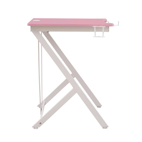 Computer Desk for Kids with Headphone and Cup Holder, Pink