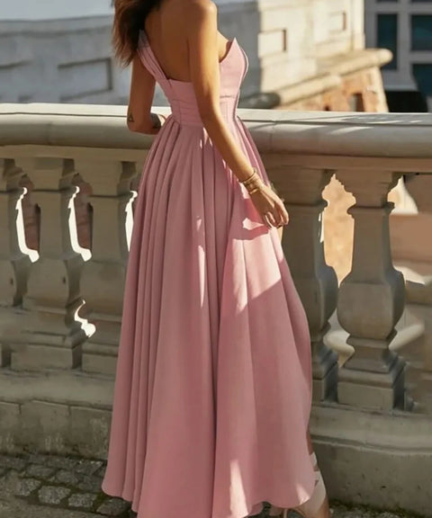 Sexy Women Elegant Pink Cocktail Party Evening Chic Gala Graduation Dresses Luxury Formal Occasion Bridesmaid Gown Dress Clothes