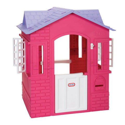 Cape Cottage House, Pink - Pretend Playhouse for Girls Boys Kids 2-8 Years Old