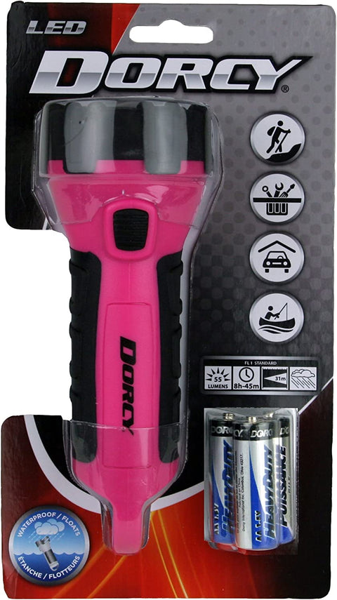 55 Lumen Floating Water Resistant LED Flashlight with Carabineer Clip, Pink ( 41-2509)