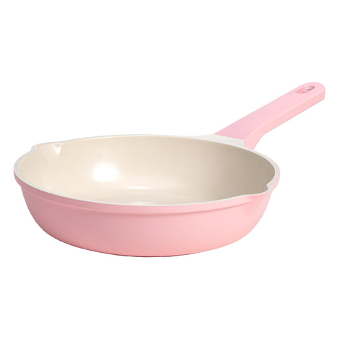 Nonstick Fry Pan with Clean Ceramic Nonstick Coating, 10 Inch, Pink