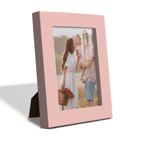Modern Real Wood 3.5X5 Inch Picture Frame in Pink