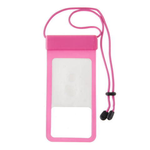Waterproof Phone Pouch with Adjustable Lanyard, Pink