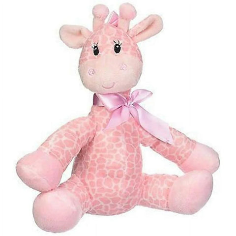 Plush Stuffed Pink Giraffe, 8-1/2" Sitting Position
